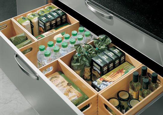 Multi-Sized Deep Drawer Organizer with Food Storage - Gallery By